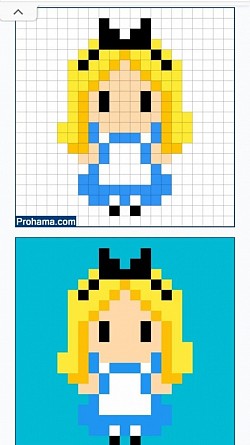 Alice i underlandet, pixel art